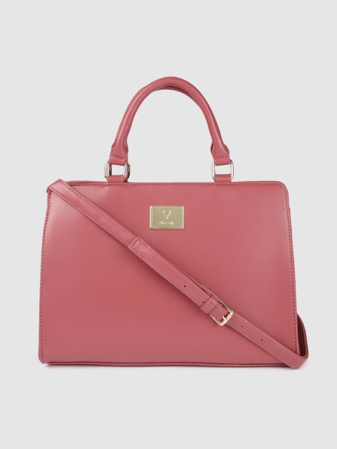 

Allen Solly Rust Solid Structured Handheld Bag