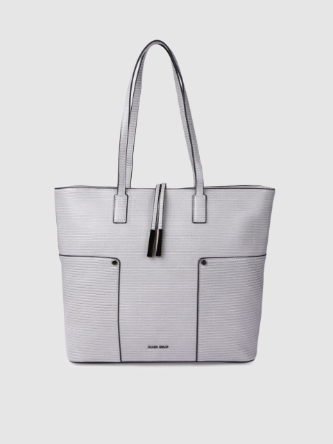 

Allen Solly Women Grey Solid Structured Shoulder Bag