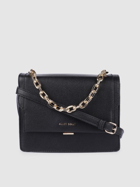 

Allen Solly Black Structured Handheld Bag