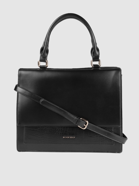 

Allen Solly Black Structured Handheld Bag