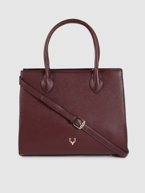 

Allen Solly Taupe PU Structured Handheld Bag