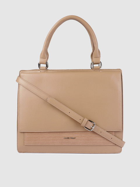 

Allen Solly Nude-Coloured Structured Handheld Bag