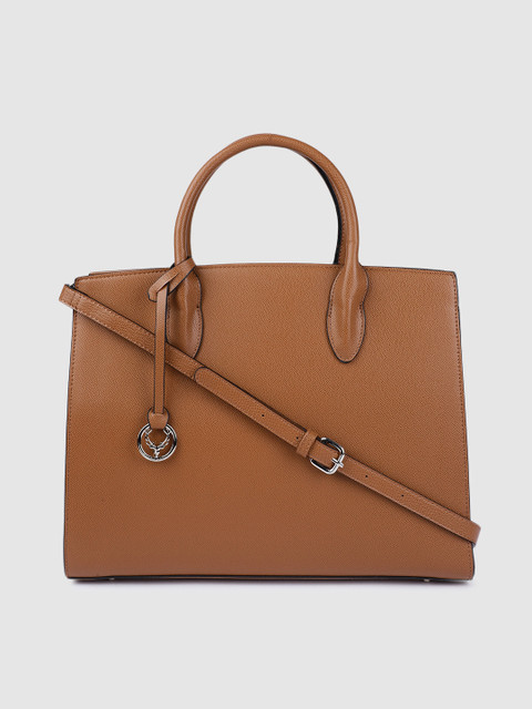 

Allen Solly Tan Brown Solid Handheld Bag