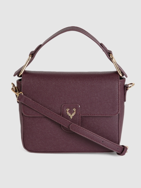 

Allen Solly Burgundy PU Structured Handheld Bag