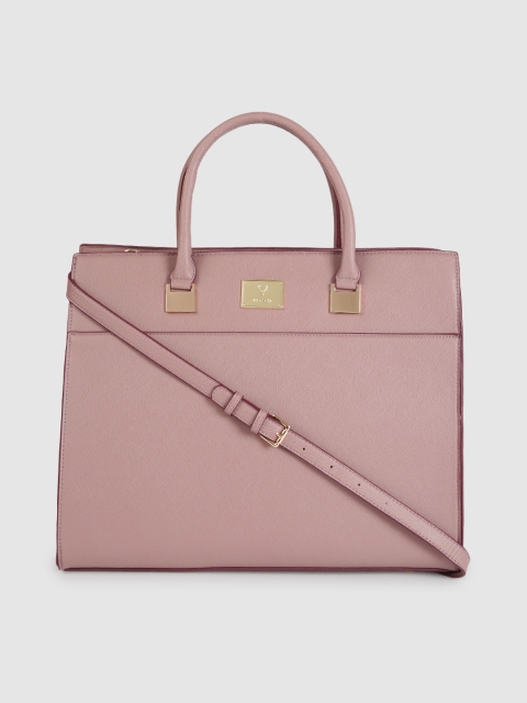 

Allen Solly Dusty Pink Structured Handheld Bag
