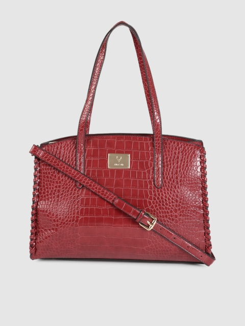 

Allen Solly Burgundy Animal Textured PU Structured Shoulder Bag