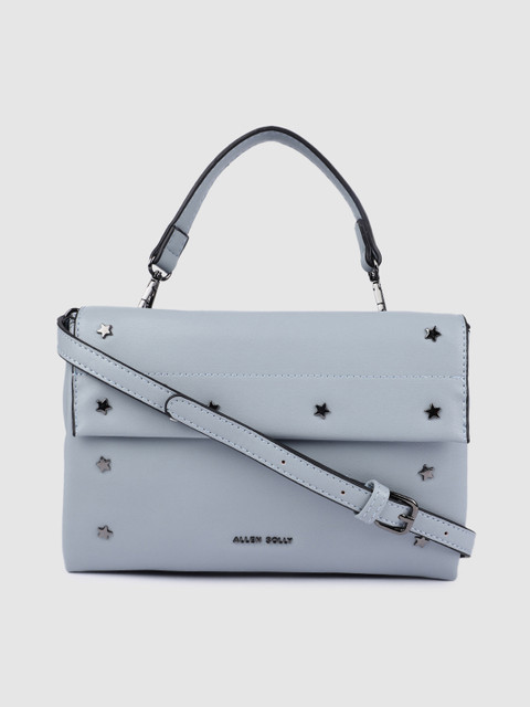 

Allen Solly Blue Structured Embellished Handheld Bag