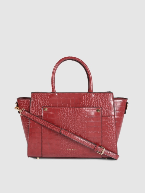 

Allen Solly Burgundy Animal Textured PU Swagger Handheld Bag