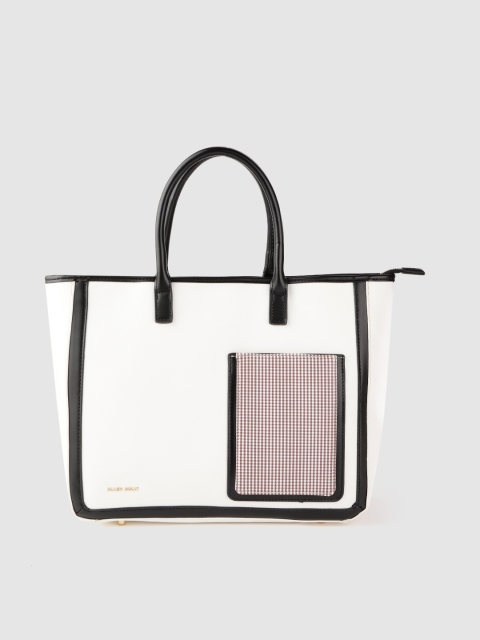 

Allen Solly White & Black Solid 12 Inch Laptop Handheld Bag