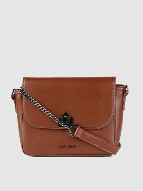 

Allen Solly Brown Solid Sling Bag
