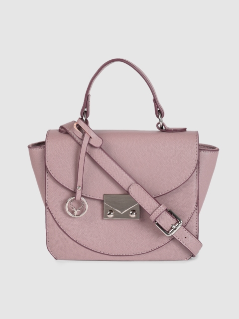 

Allen Solly Mauve Swagger Satchel with Tasselle