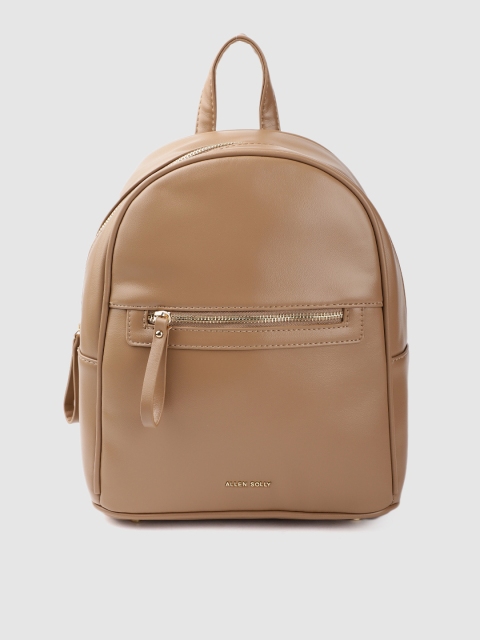 

Allen Solly Women Tan Solid Backpack