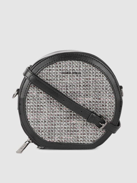 

Allen Solly Black Textured PU Half Moon Sling Bag