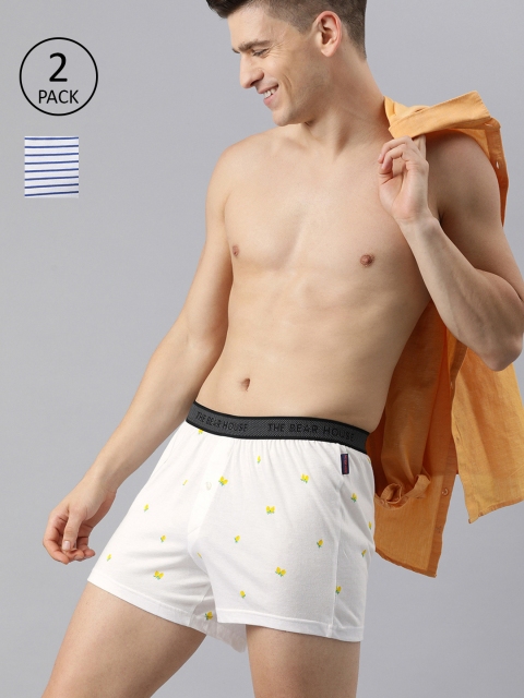 

THE BEAR HOUSE Men Pack of 2 Printed Boxers, Multi