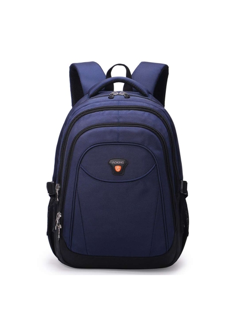

Aoking Unisex Navy Blue Solid Backpacks