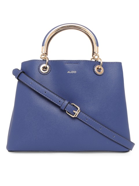 

ALDO Blue Solid Handheld Bag with Detachable Sling Strap