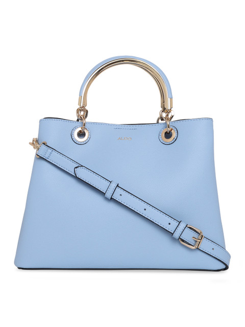 

ALDO Blue Solid Handheld Bag with Detachable Sling Strap