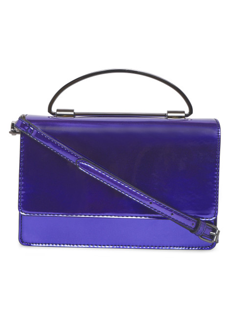 

ALDO Blue Solid Satchel with Detachable Sling Strap