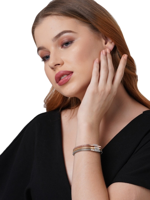 

ToniQ Gold-Toned Set Of 3 Stone Stretch Bangle-Style Bracelets
