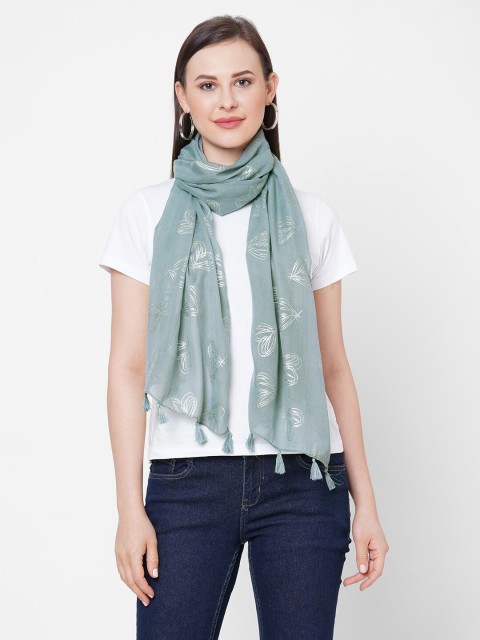 

Get Wrapped Women Grey & Silver-Toned Printed Scarf