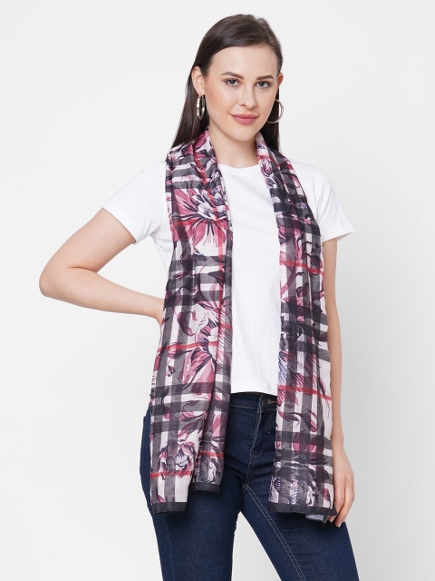 

Get Wrapped Women White & Black Printed Scarf