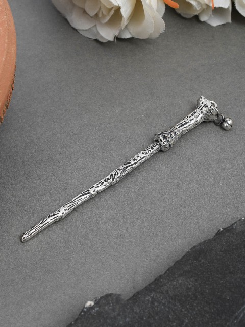 

Silvermerc Designs Silver-Toned Embellished Hairstick