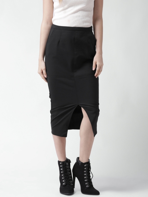 

New Look Black Panelled Midi Pencil Skirt