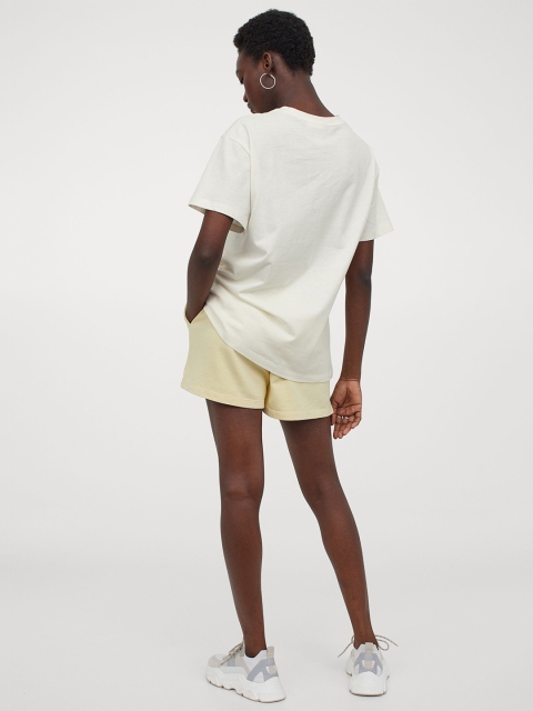 

H&M Women White Oversized Printed T-Shirt