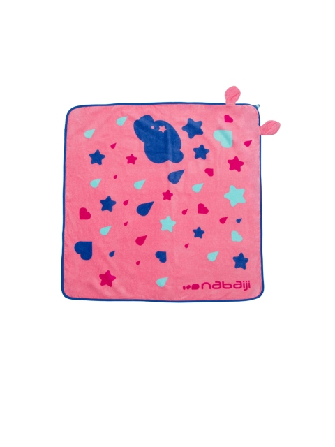 

Nabaiji By Decathlon Kids Pink Unicorn Printed Baby Pool Cotton Towel with Hood