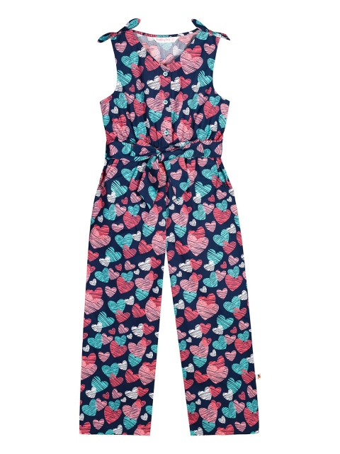 

Budding Bees Girls Navy Blue Printed Jumpsuit