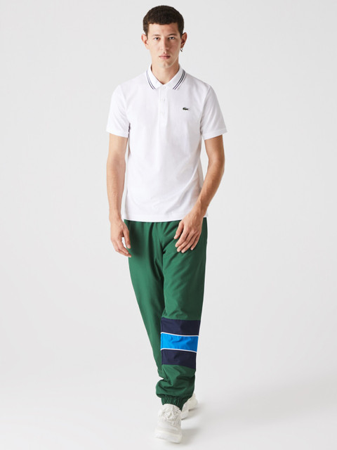 

Lacoste Men White Pure Cotton Solid Polo Collar T-shirt
