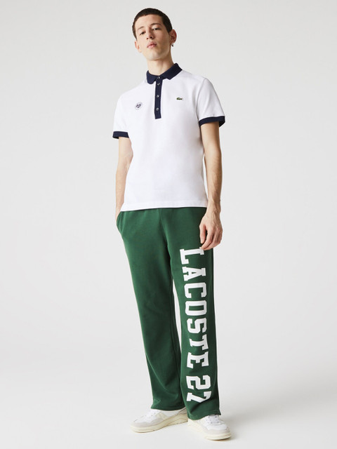 

Lacoste Men White Pure Cotton Solid Polo Collar T-shirt