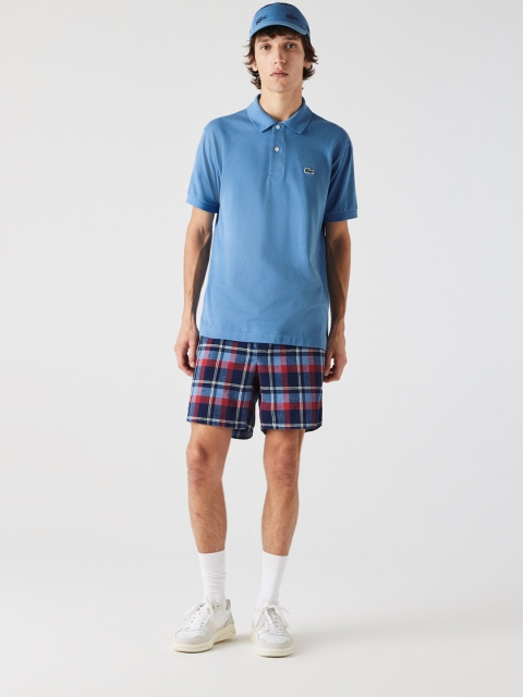 

Lacoste Men Blue Solid Polo Collar T-shirt