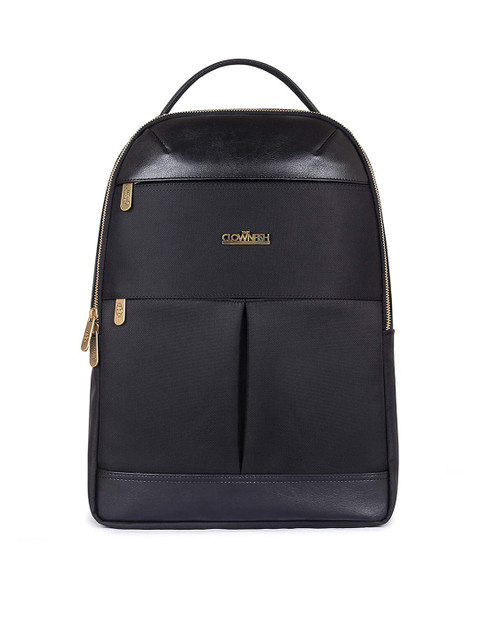 

THE CLOWNFISH Unisex Black Solid Backpack