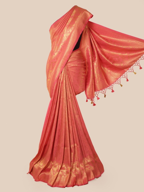 

Pothys Peach-Coloured Pure Silk Woven Design Banarasi Saree