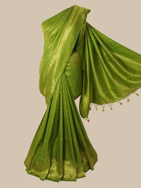 

Pothys Green Pure Silk Woven Design Banarasi Saree