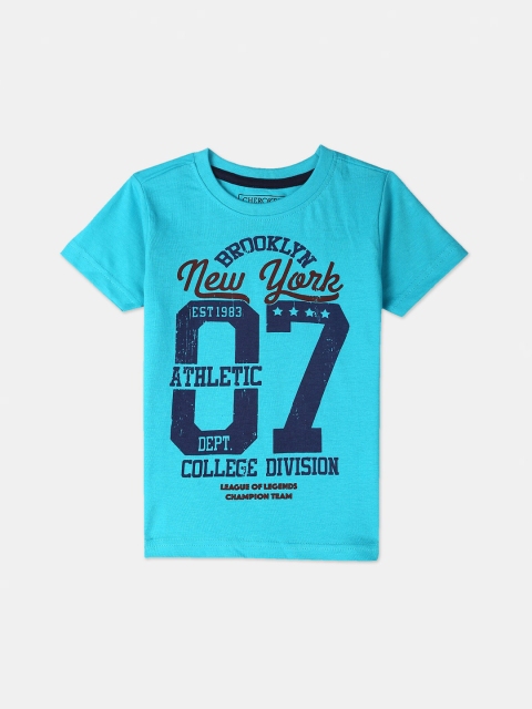 

Cherokee Boys Blue Printed Round Neck T-shirt