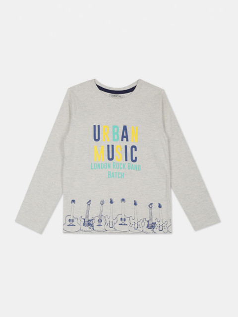 

Cherokee Boys Grey Printed Round Neck T-shirt