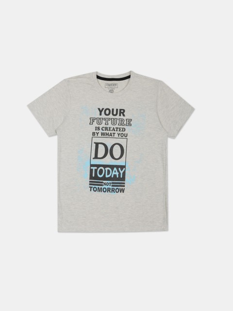 

Cherokee Boys Grey Printed Round Neck T-shirt