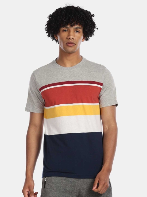 

Aeropostale Men Multicoloured Colourblocked Round Neck T-shirt, Multi