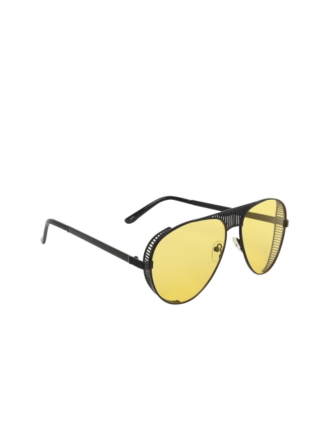 

CRIBA Unisex Yellow Lens & Black Aviator UV Protected Sunglasses AVI_BLK_JALI_YLW