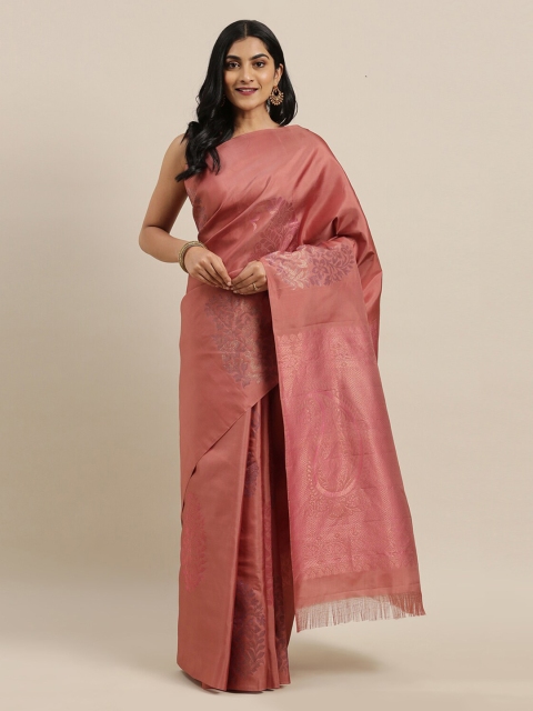 

The Chennai Silks Maroon Pure Silk Woven Design Dharmavaram Saree
