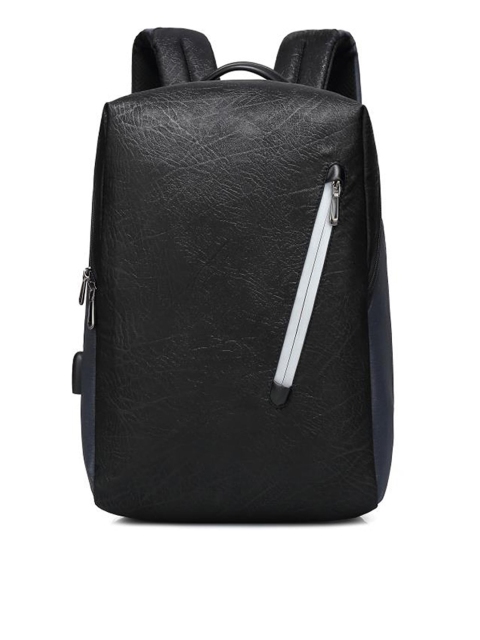 

POSO Unisex Black & Grey 15.6 inch Water Resistant Laptop Backpack