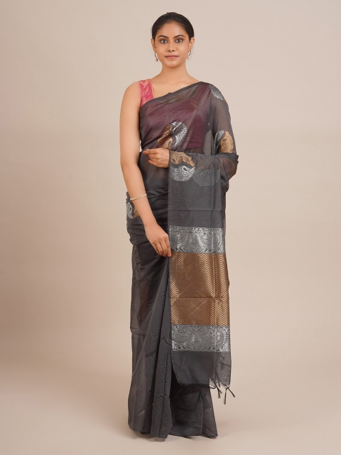 

Pothys Grey Woven Design Silk Cotton Saree