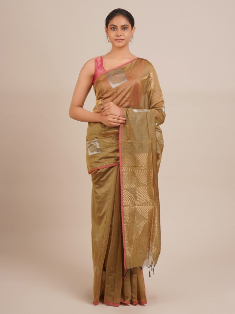 

Pothys Brown Woven Design Silk Cotton Saree
