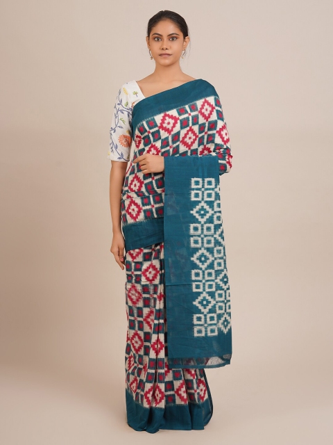 

Pothys Green Pure Cotton Woven Design Sambalpuri Saree