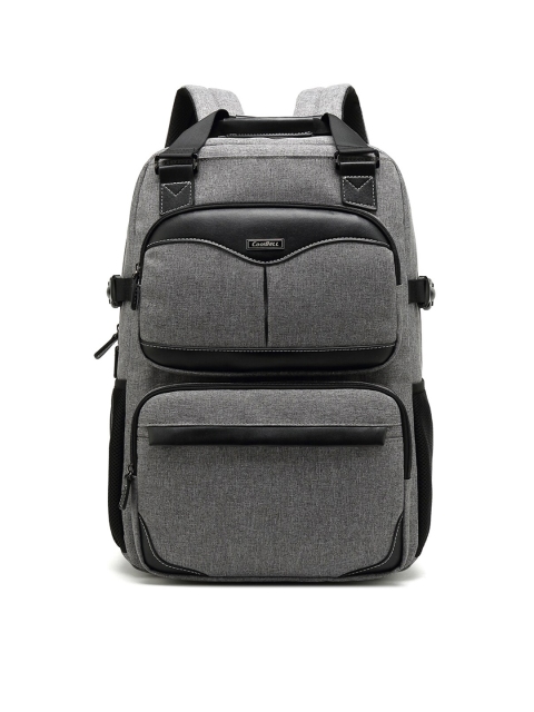 

CoolBELL Unisex Grey & Black Solid Backpack