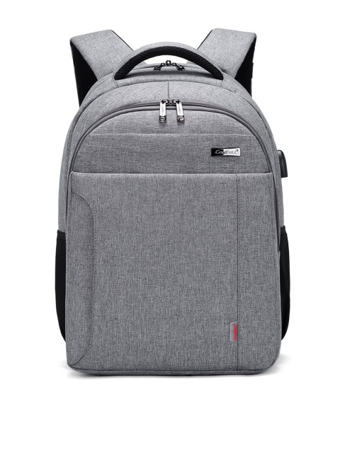 

CoolBELL Unisex Grey & Black Backpacks with USB Charging Port