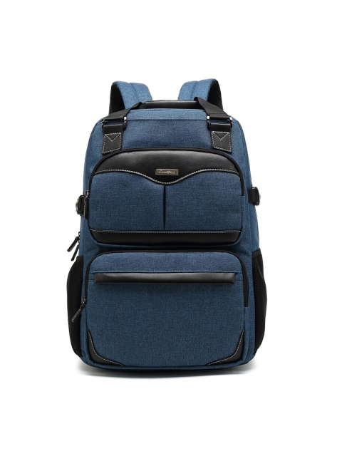 

CoolBELL Unisex Blue & Black Backpacks with Compression Straps