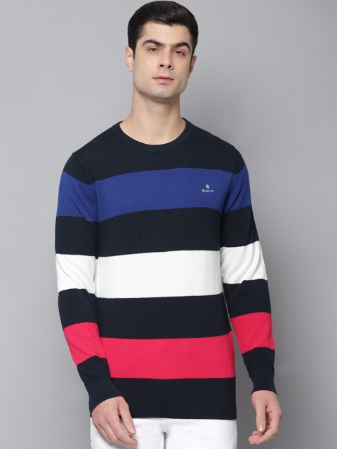 

GANT Men Multicoloured Colourblocked Pullover Sweater, Multi